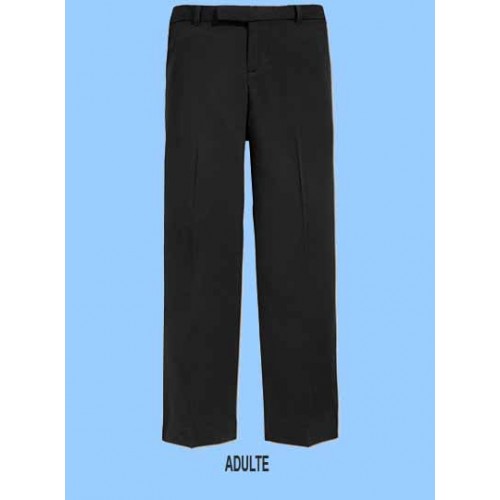 LAP9023 Adult Style Woven Twill Black Pant with Adjustable Waist
